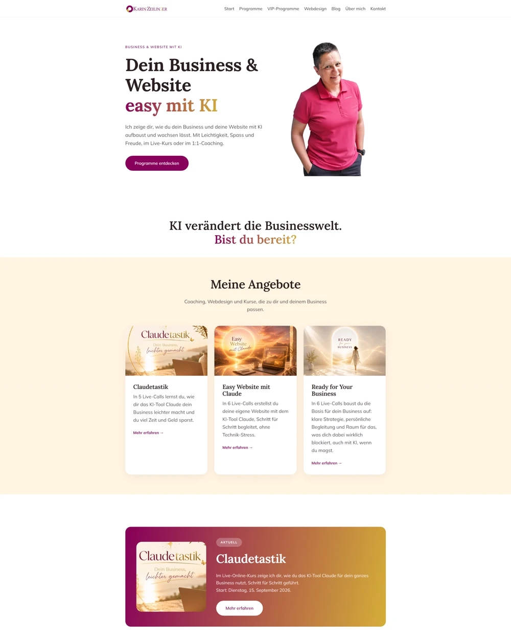 Website karinzeilinger.ch