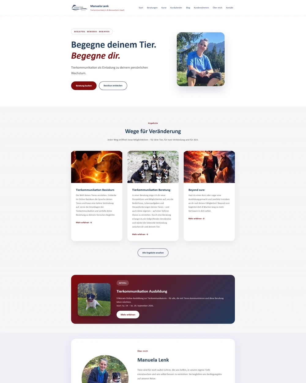 Website Kristall-tiefe, Manuela Lenk