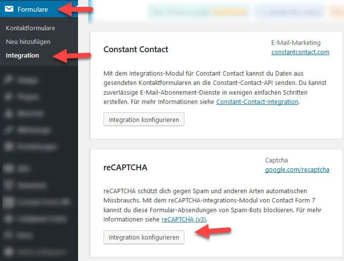 Contact Form 7 reCAPTCHA Integration