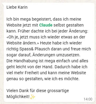 Kundenstimme per WhatsApp