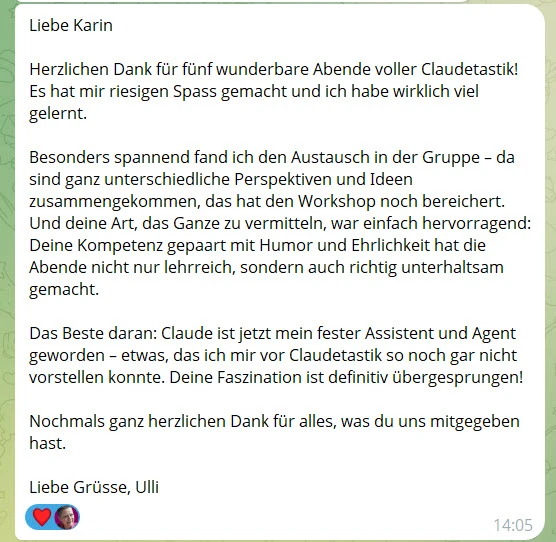 Kundenstimme per Telegram