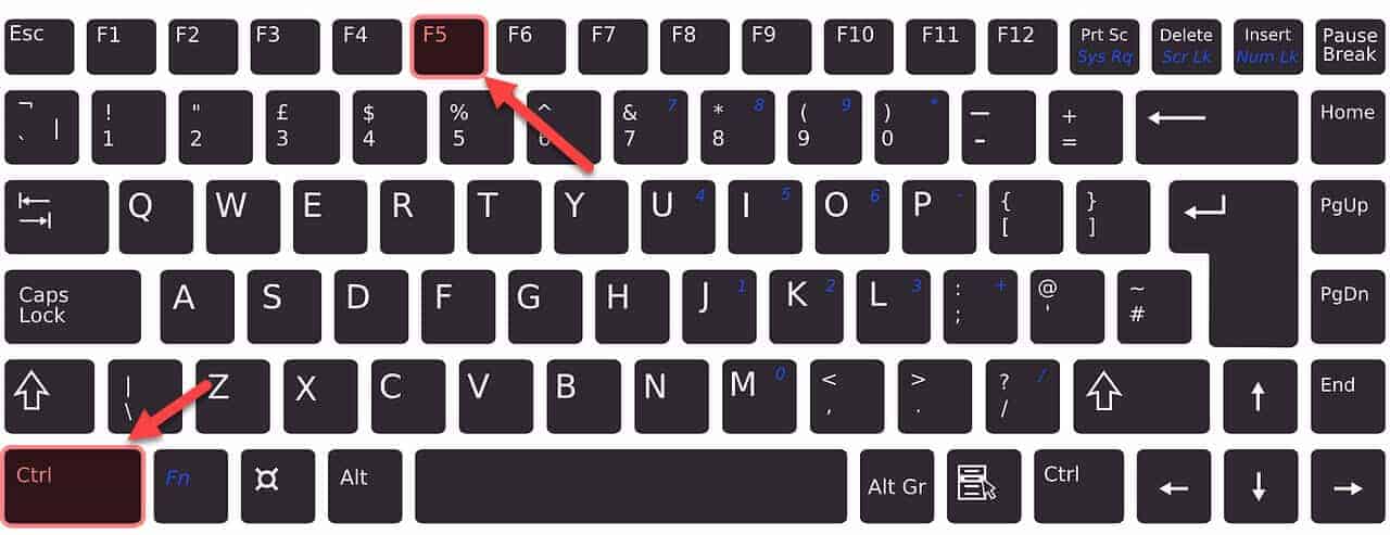 Tastenkombination Browser Cache